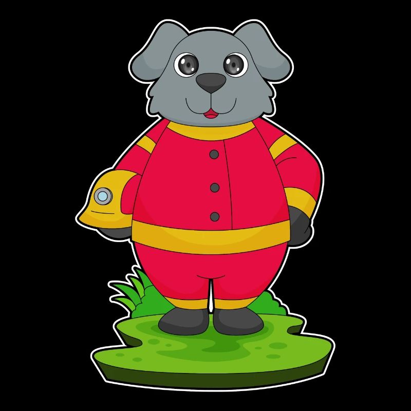 Dog Firefighter Fire Brigade