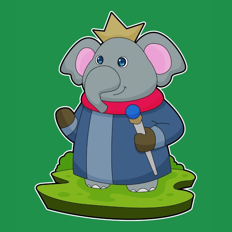 Elephant King Scepter Crown