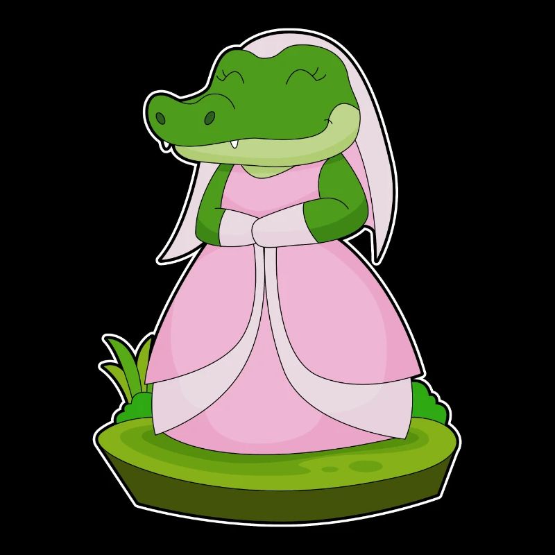 Crocodile voile de mariée mariage