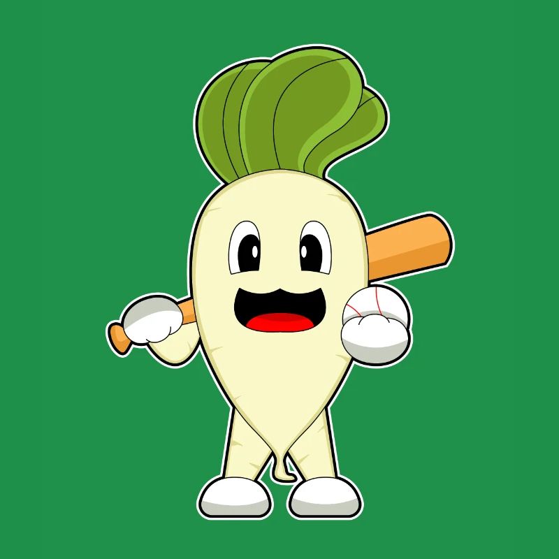 Radieschen Baseball Baseballschläger