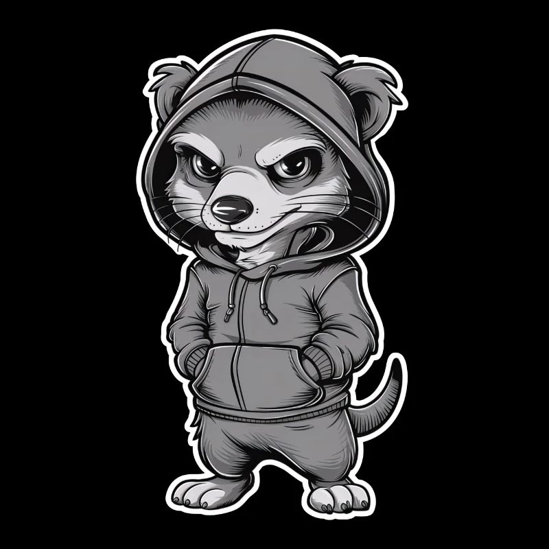 Suricate cool dans un sweat à capuche élégant