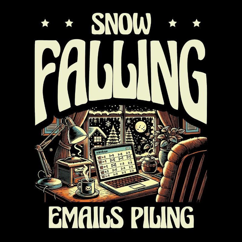 Snow-falling e-mails pile up, winter work