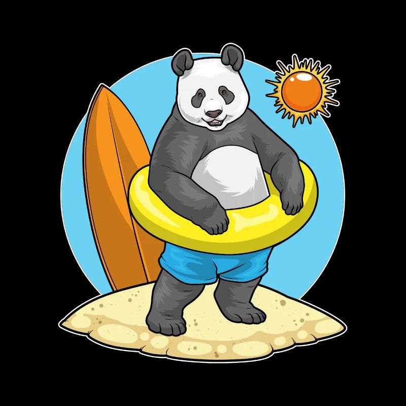 Panda Sommer Strand