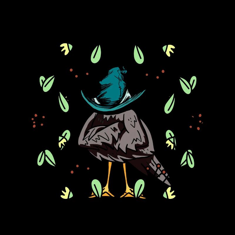 Early Spring Raven Crow Sleepy Hat Spring