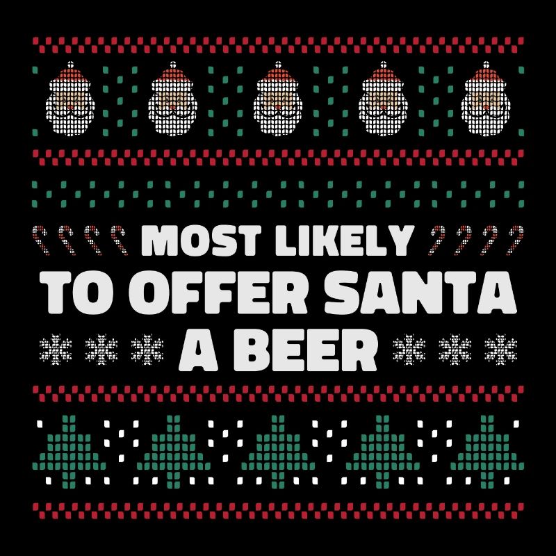 Dem Weihnachtsmann ein Bier anbieten
