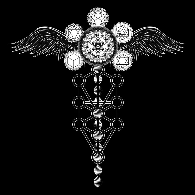 Winged Metatron Dna Platonic Solids