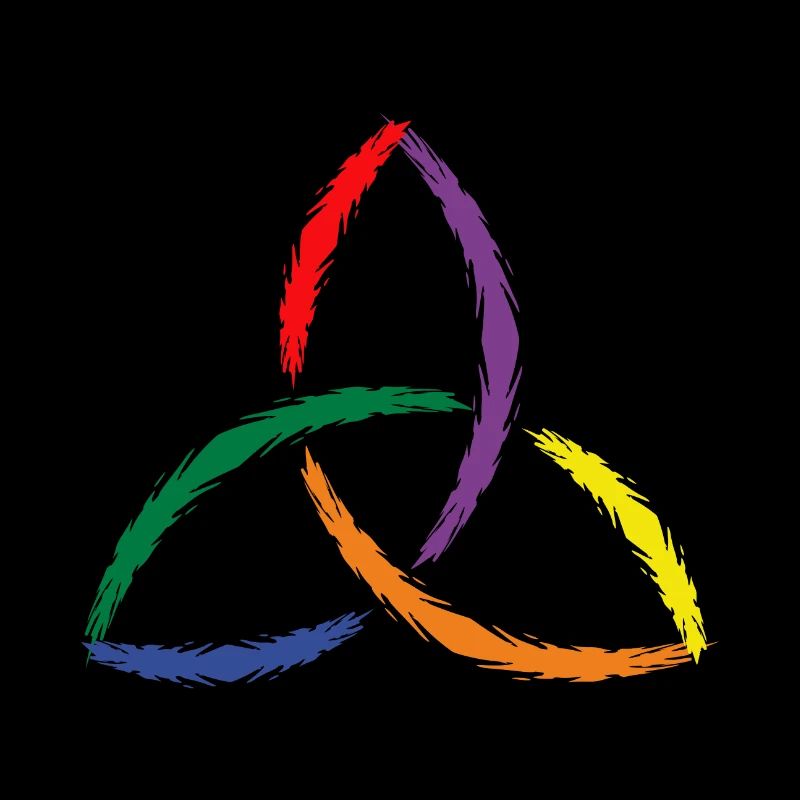 Celtic symbol Triquetra Rainbow