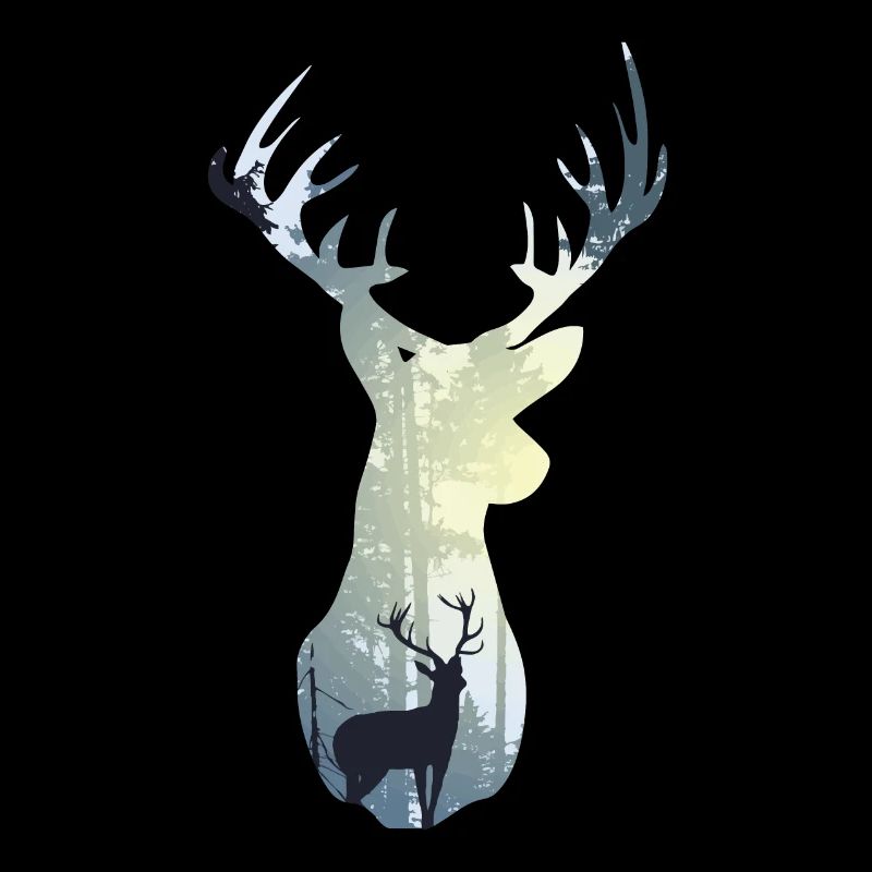 Deer antlers forest roe deer red deer reindeer