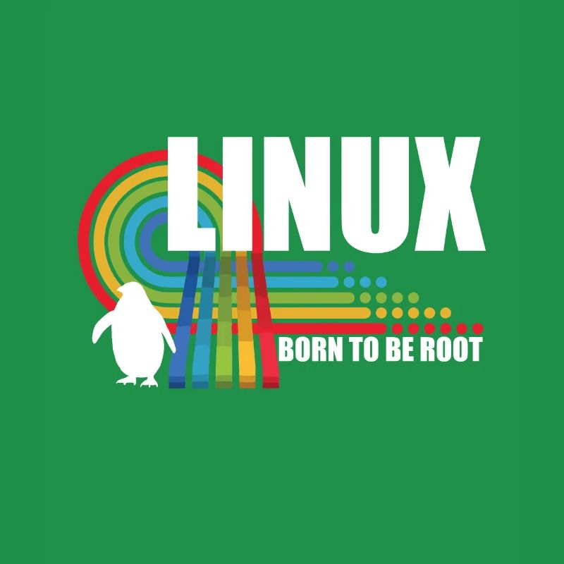 Né pour être Root Penguin Linux Nerd Coding Geek