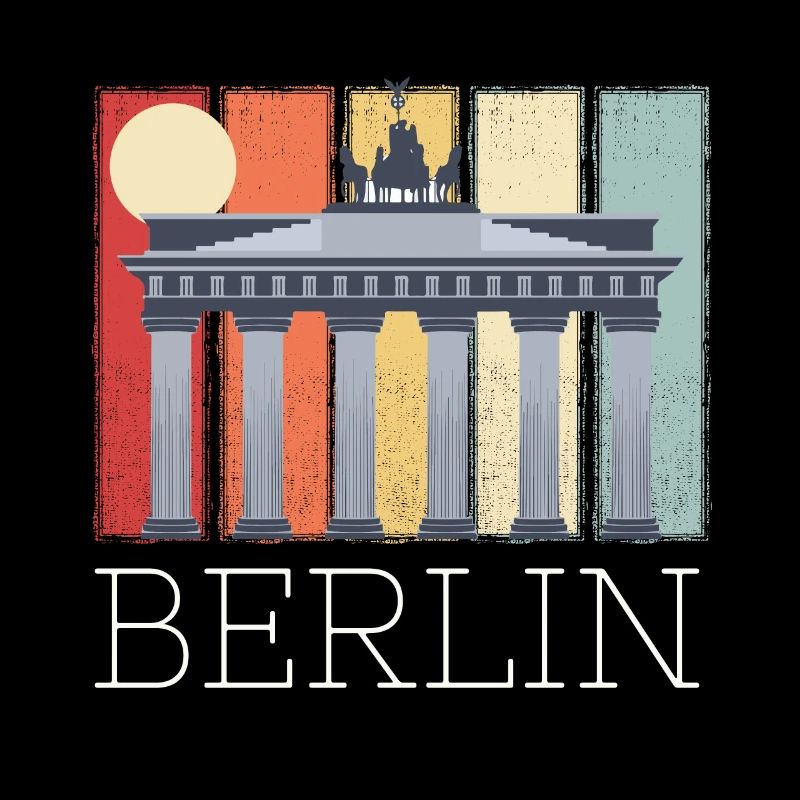 Brandenburg Gate Berlin Moon Germany
