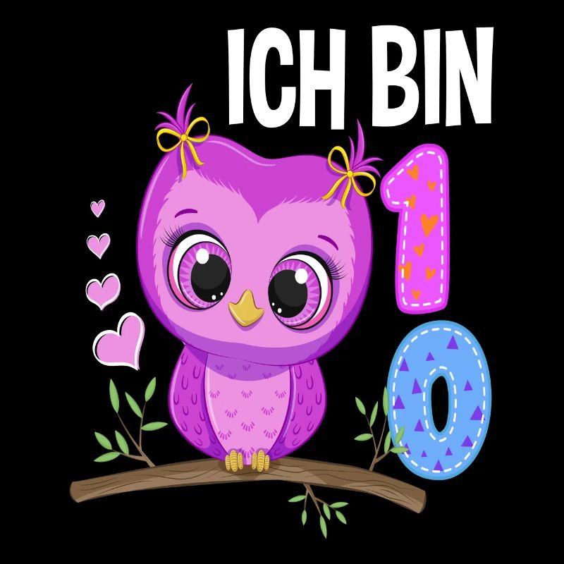 Ich Bin 10 Eule 10. Geburtstag Eulen Mädchen