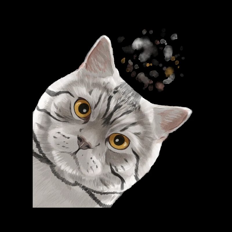 Neugierige Tabby Britisch Kurzhaar Katze