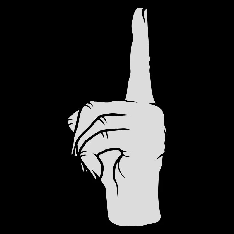 Finger points up