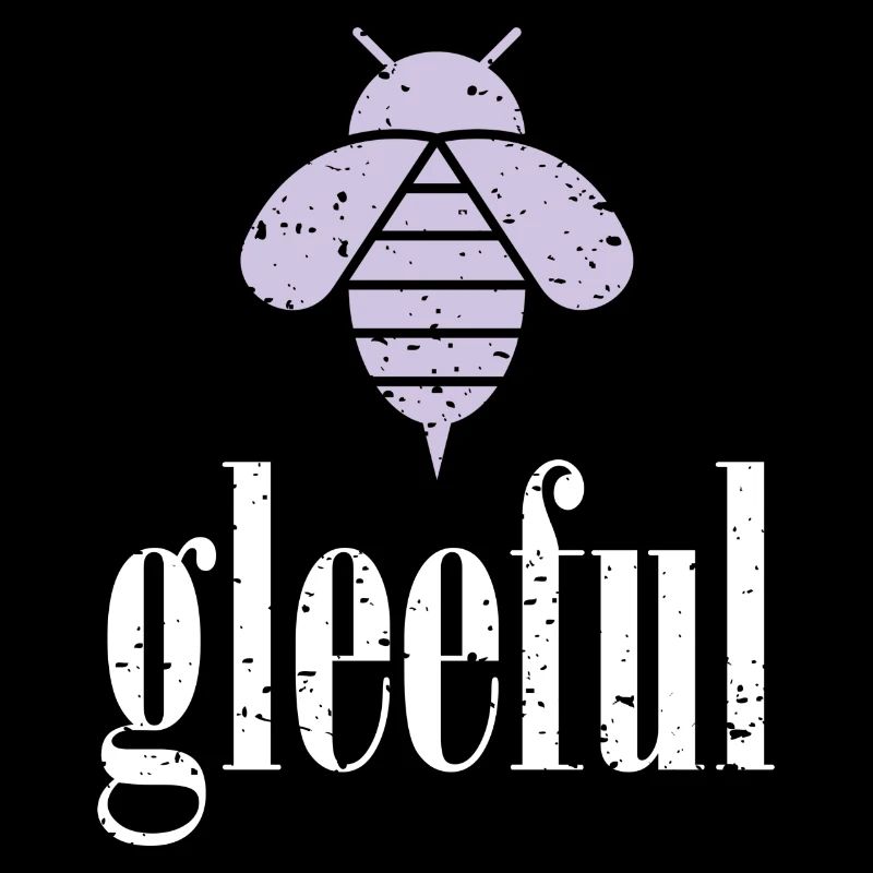 Abeille pastel violette Abeille joyeuse Soyez joyeuse