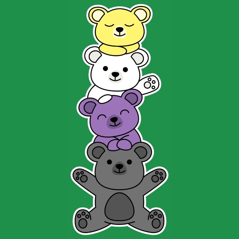 Non-binary flagbear design for proud enbys