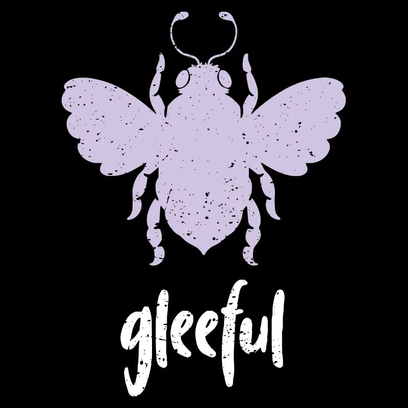Abeille pastel violette Abeille joyeuse Soyez joyeuse