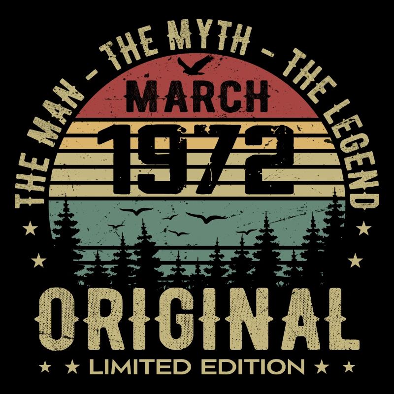 Gift for the 53rd Anniversary Original March 1972