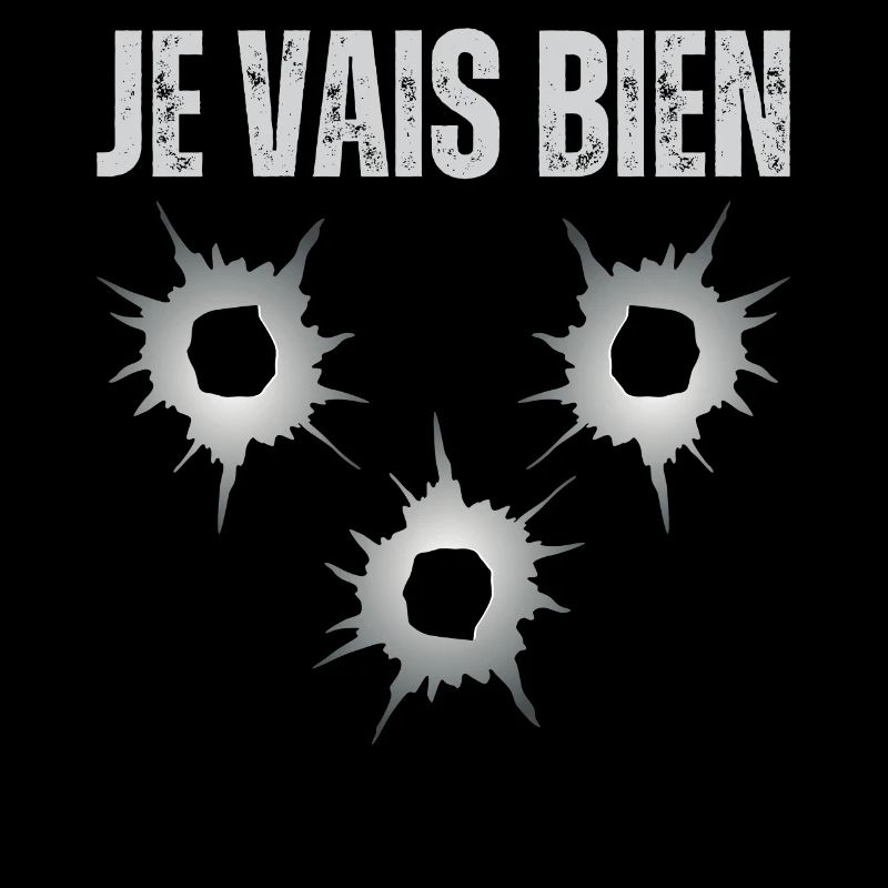 I'm fine everything is fine, bullet hole gun