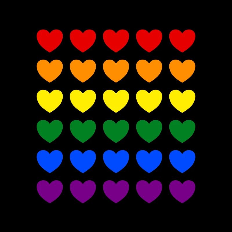 Pride Herzen Regenbogen Farben LGBT LGBTQ Geschenk