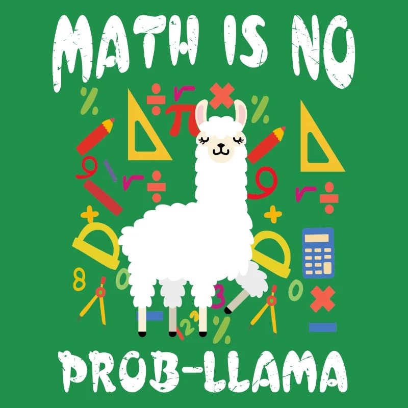 Math is no problem funny math llama