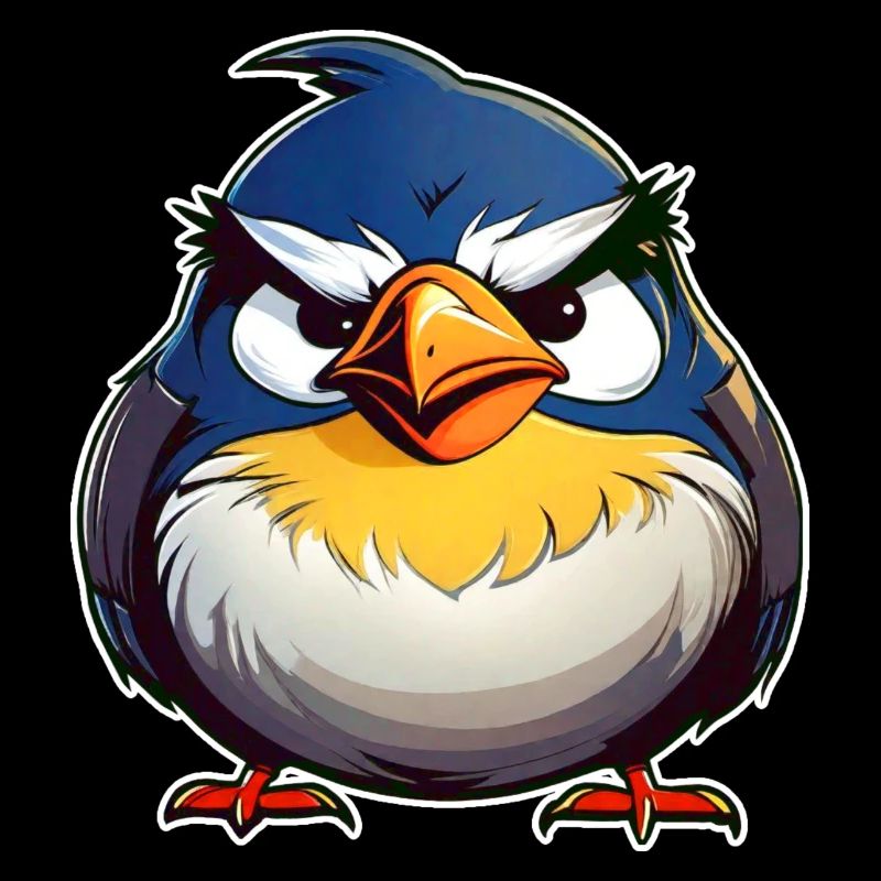 Petit oiseau gras féroce
