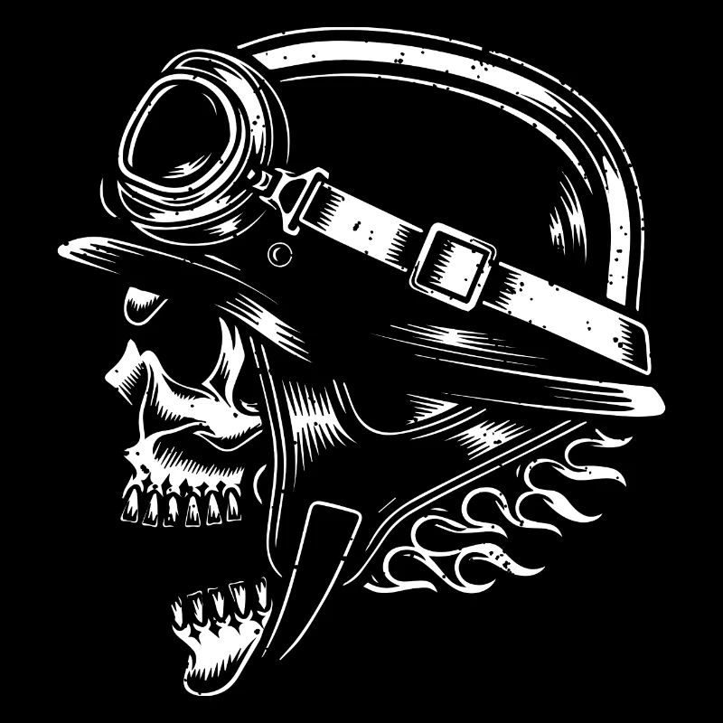 Biker Motorradfahrer Helm mit Totenkopf
