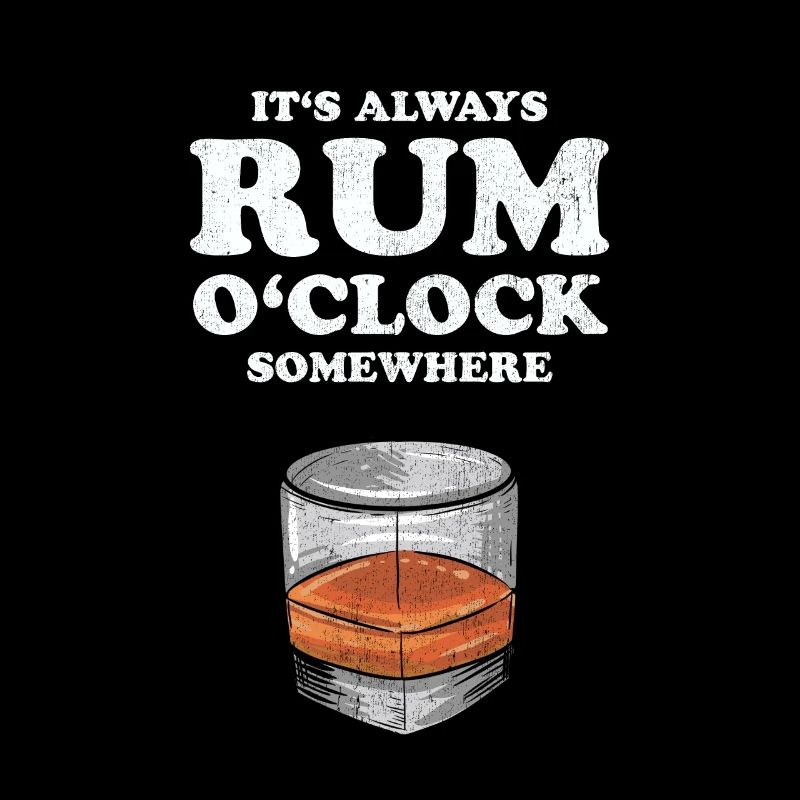 Mens Rum Drinker Gift I Funny Rum O Clock produit