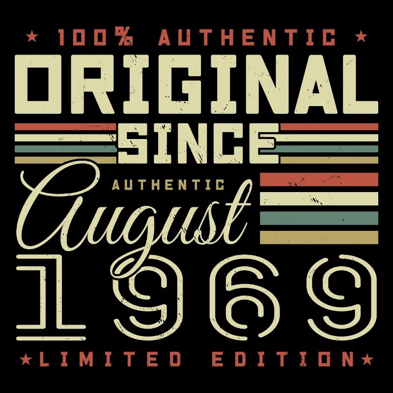 August 1969 Retro August 1969 August 1969 Anniversary