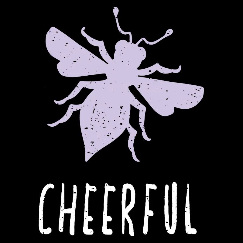 Purple Pastel Bee Cheerful Bee Be Cheerful