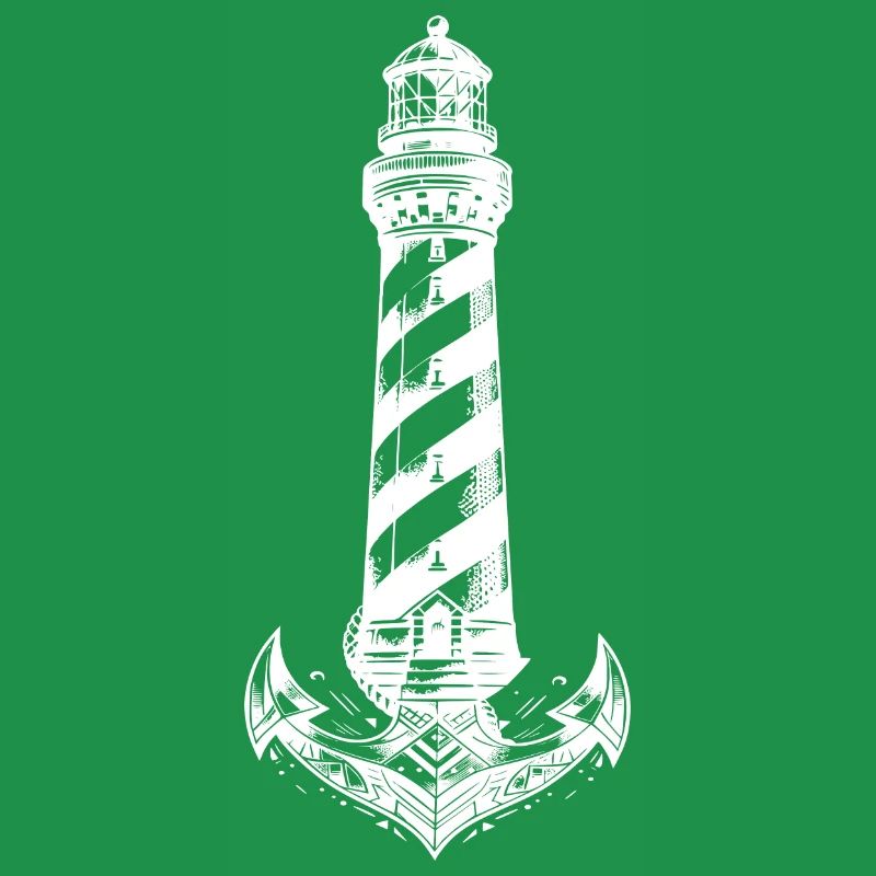 Conception d’ancre de phare côtier à rayures obliques