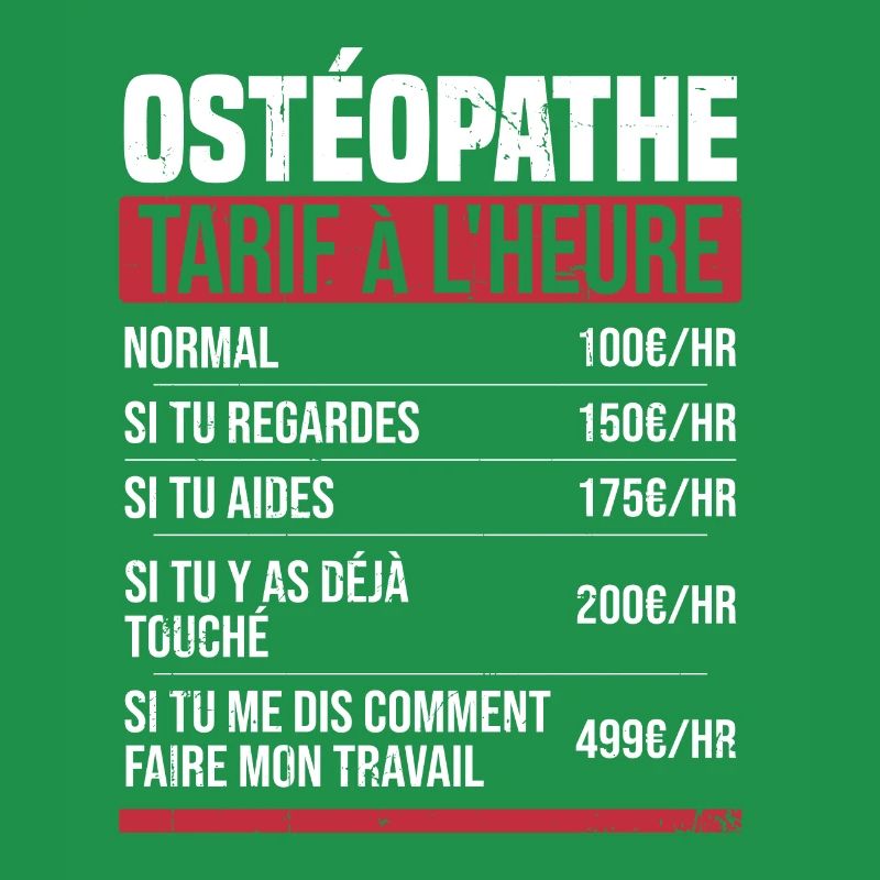 Osteopath hourly rate gift idea humor