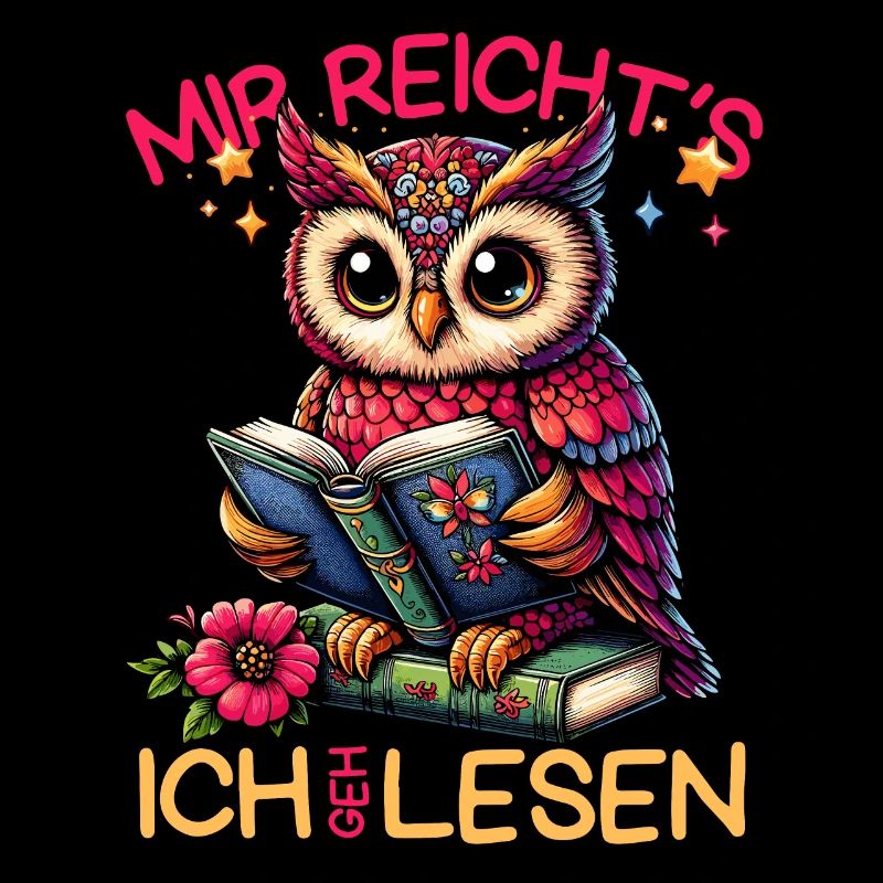 Buch Bücher Eule Uhu Eulen Literatur Lesen lustig