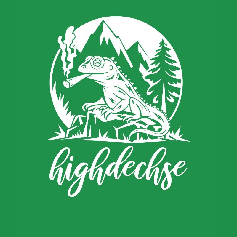 Highdechse - Eidechse mit einem Joint