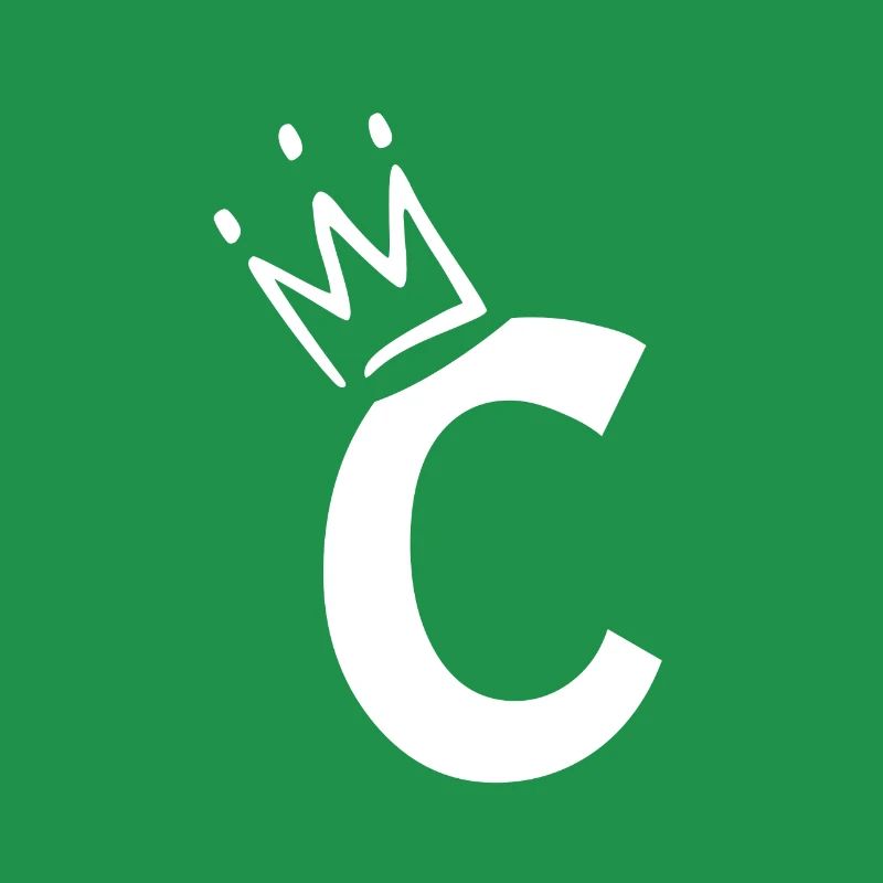 Buchstabe C mit Krone