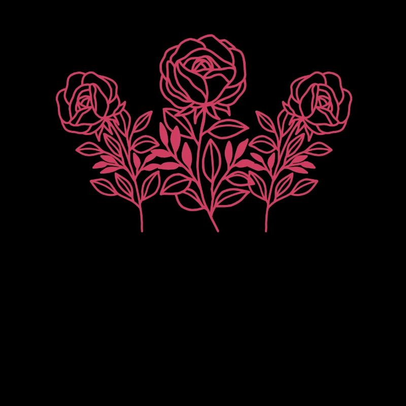 Rote Rose Goth Niedlich Abstract Rose Line Art