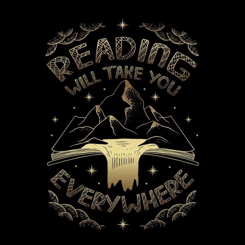 La lecture vous emmène partout, la lecture d’un livre.