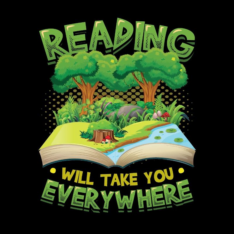 La lecture vous emmène partout, la lecture d’un livre.