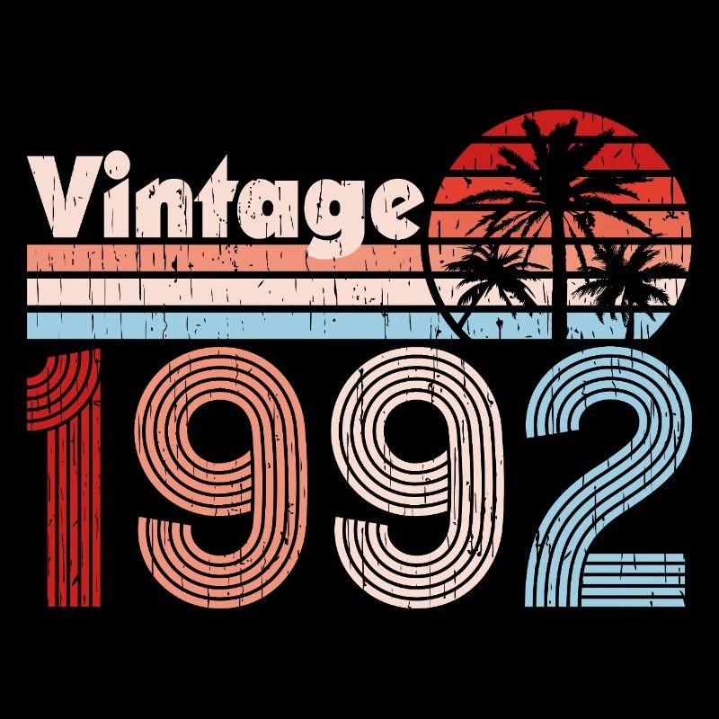 Vintage 1992 Palmen Retro Geburtstag