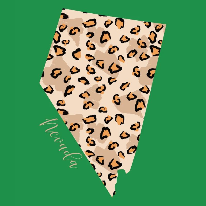Nevada Leopard Pattern Map Leo