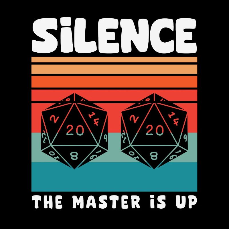 Silence! The Master Is Up D20 Würfel