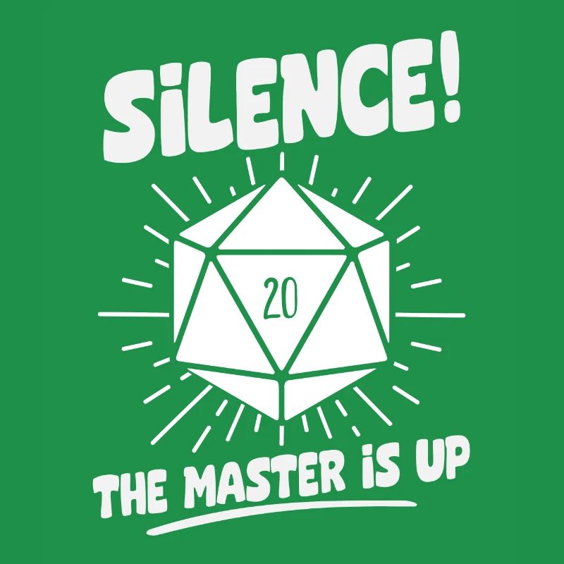 Silence! The Master Is Up D20 Cube