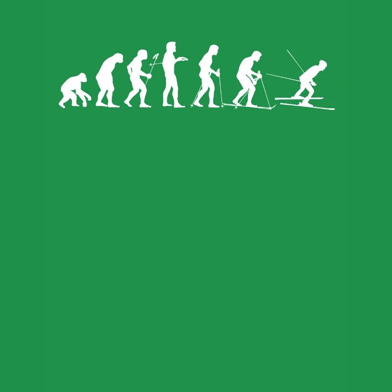 Human evolution skiing