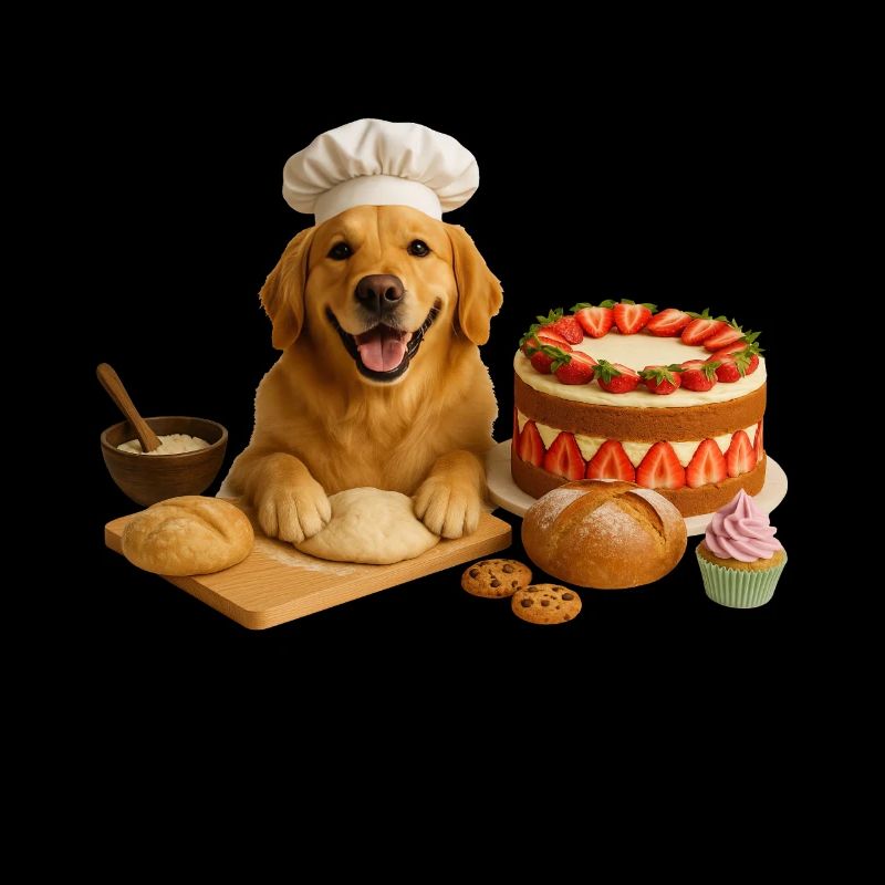 Golden Retriever Cuisson de biscuits pour gâteaux
