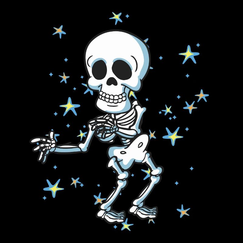 Squelette Halloween Floss comme un patron de soie dentaire