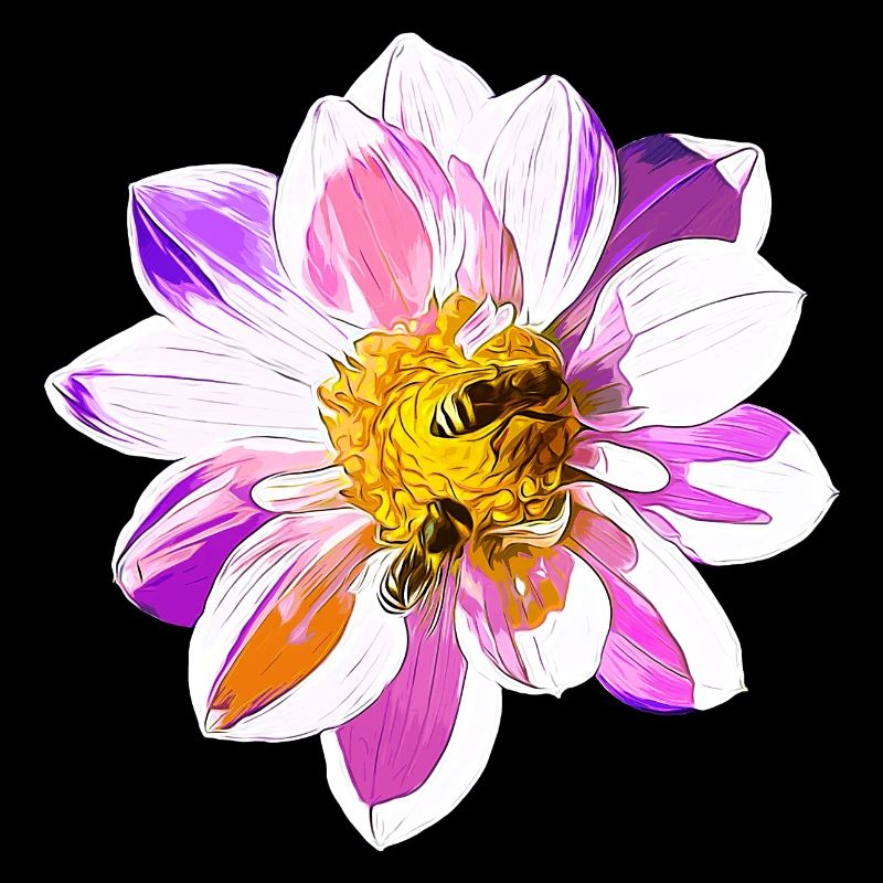 gxp bees on flower vector art