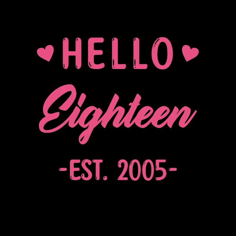 Hello Eighteen 2005 18 Geburtstag Mädchen