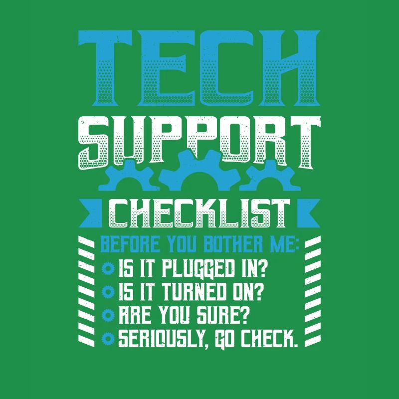 Funny Tech Support Checklist Helpdesk