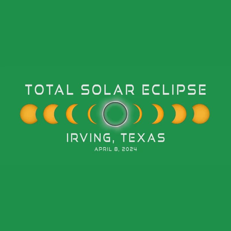 Irving Texas Solar Eclipse 2024 8 avril Souvenir
