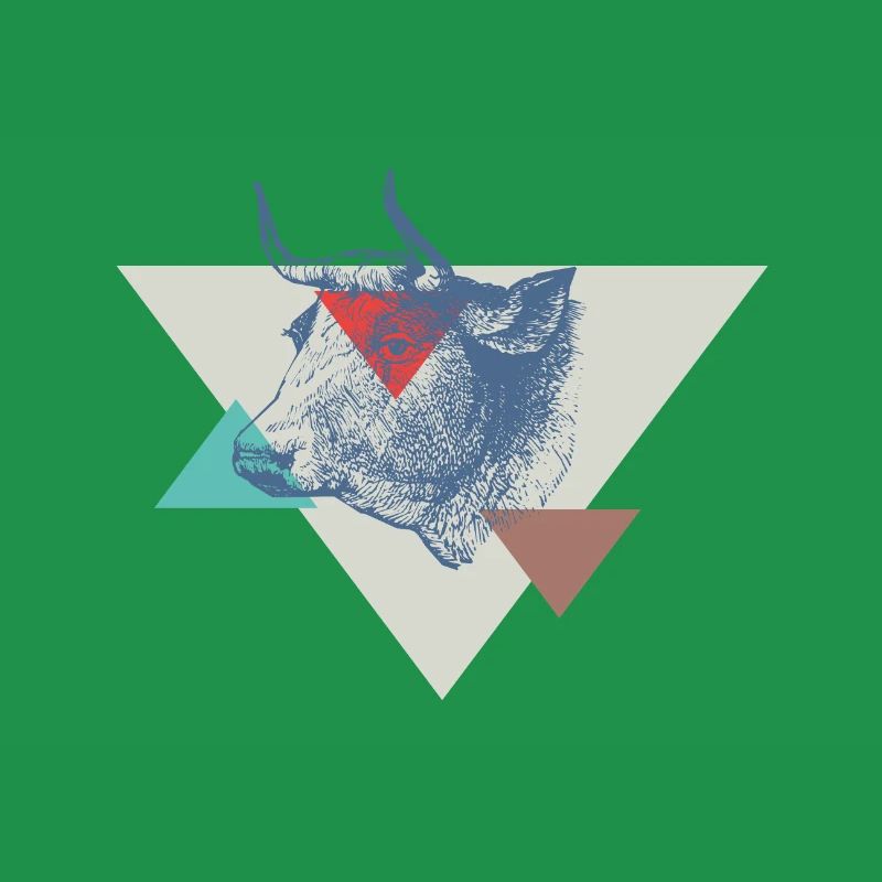 Conception de triangle de vache