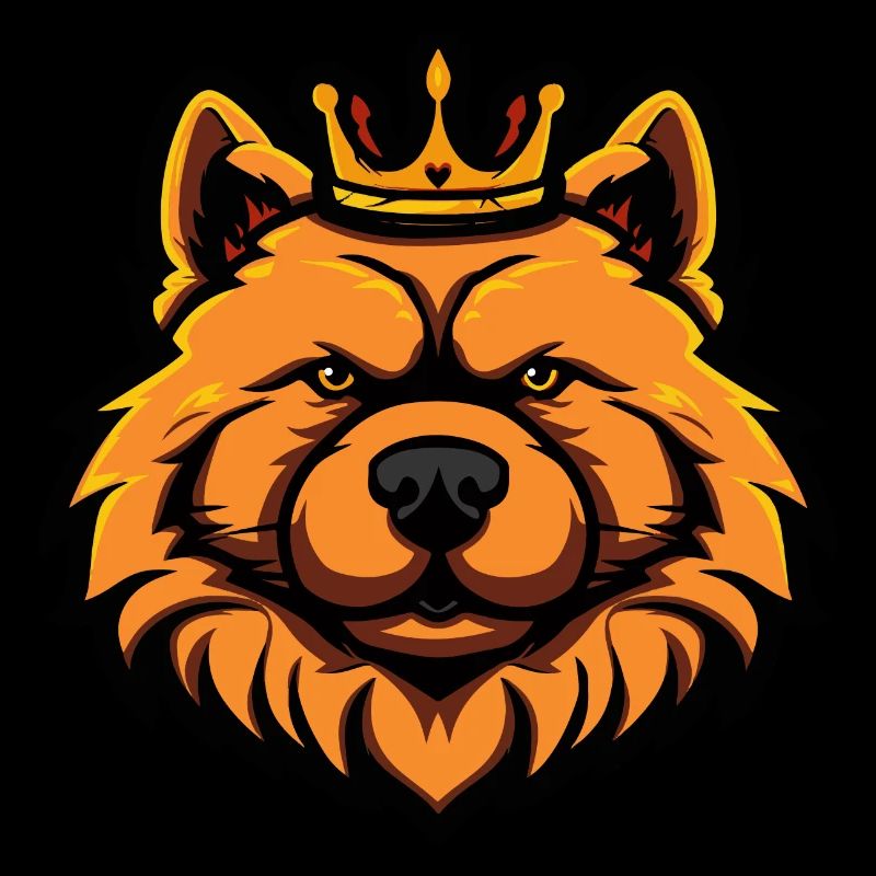 Chow Chow Hund Krone